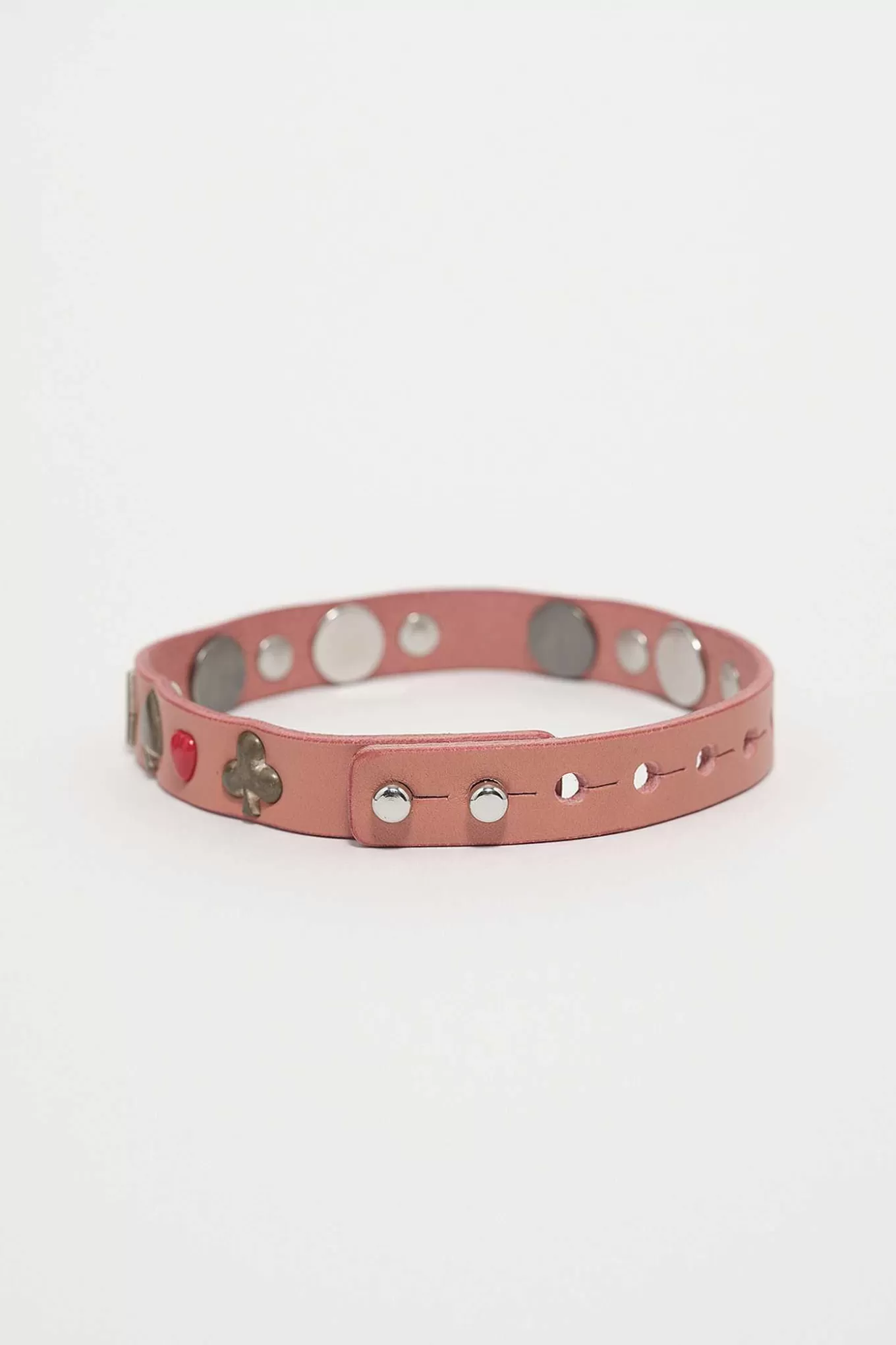 Our Legacy Smycke | 2 Cm Card Deck Choker Tasty Pink Leather