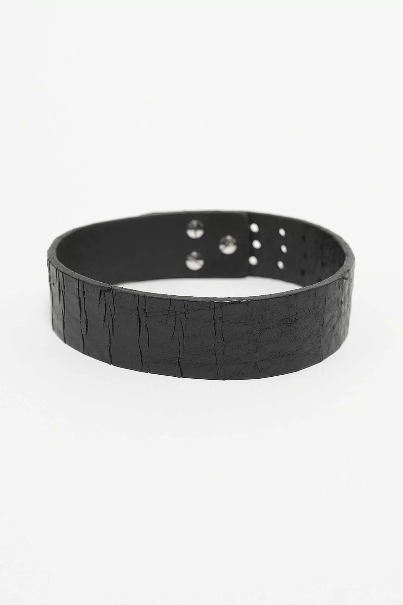 Our Legacy Smycke | 3 Cm Choker Laser Crack Svart Läder