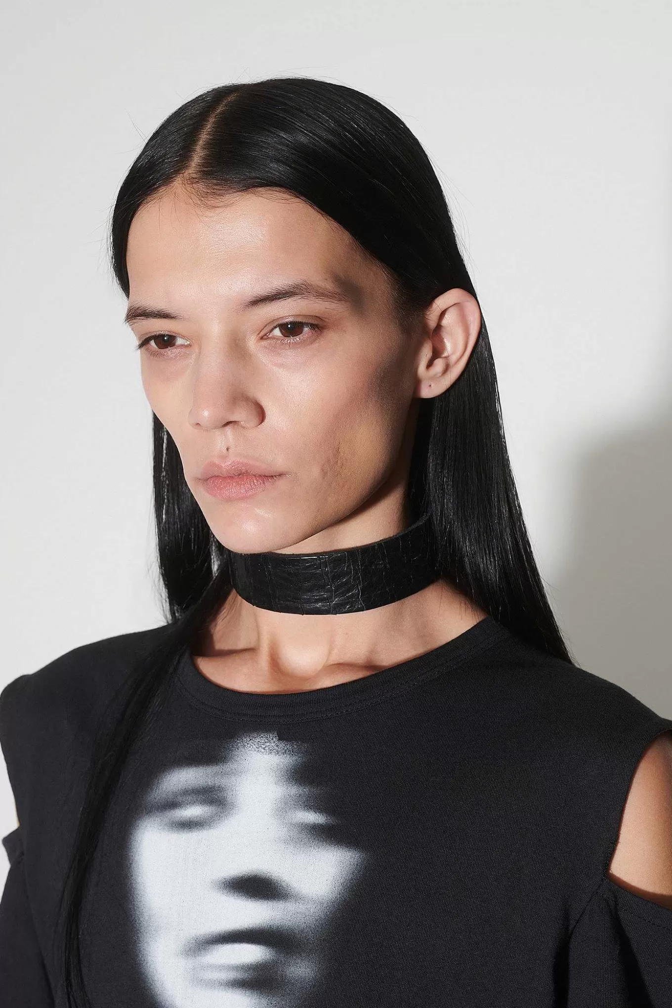 Our Legacy Smycke | 3 Cm Choker Laser Crack Svart Läder