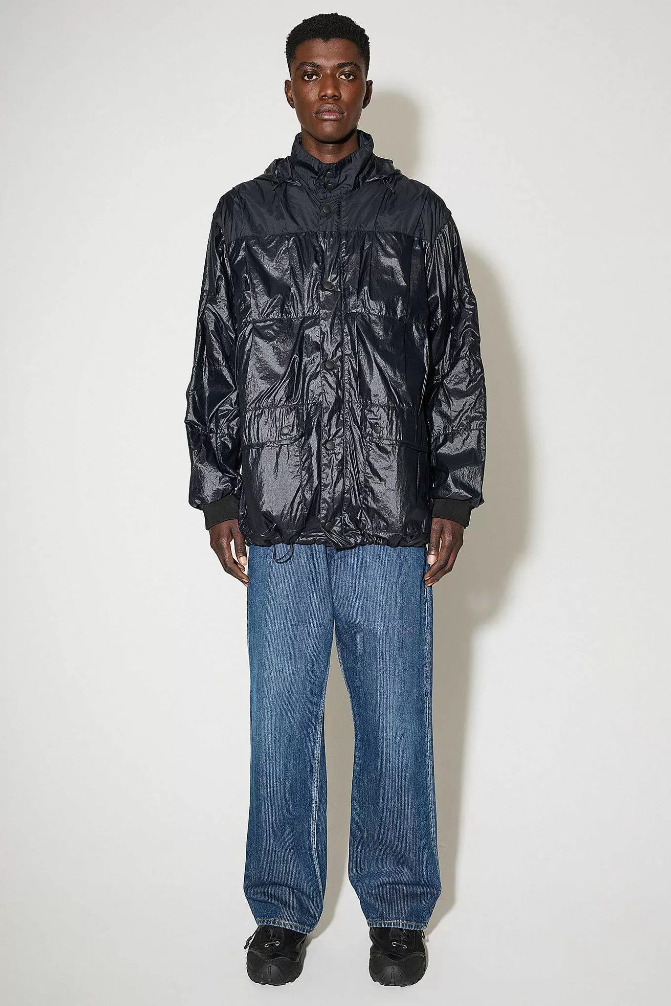 Our Legacy Ytterkläder | Avgas Puffa Svart Gummerad Nylon