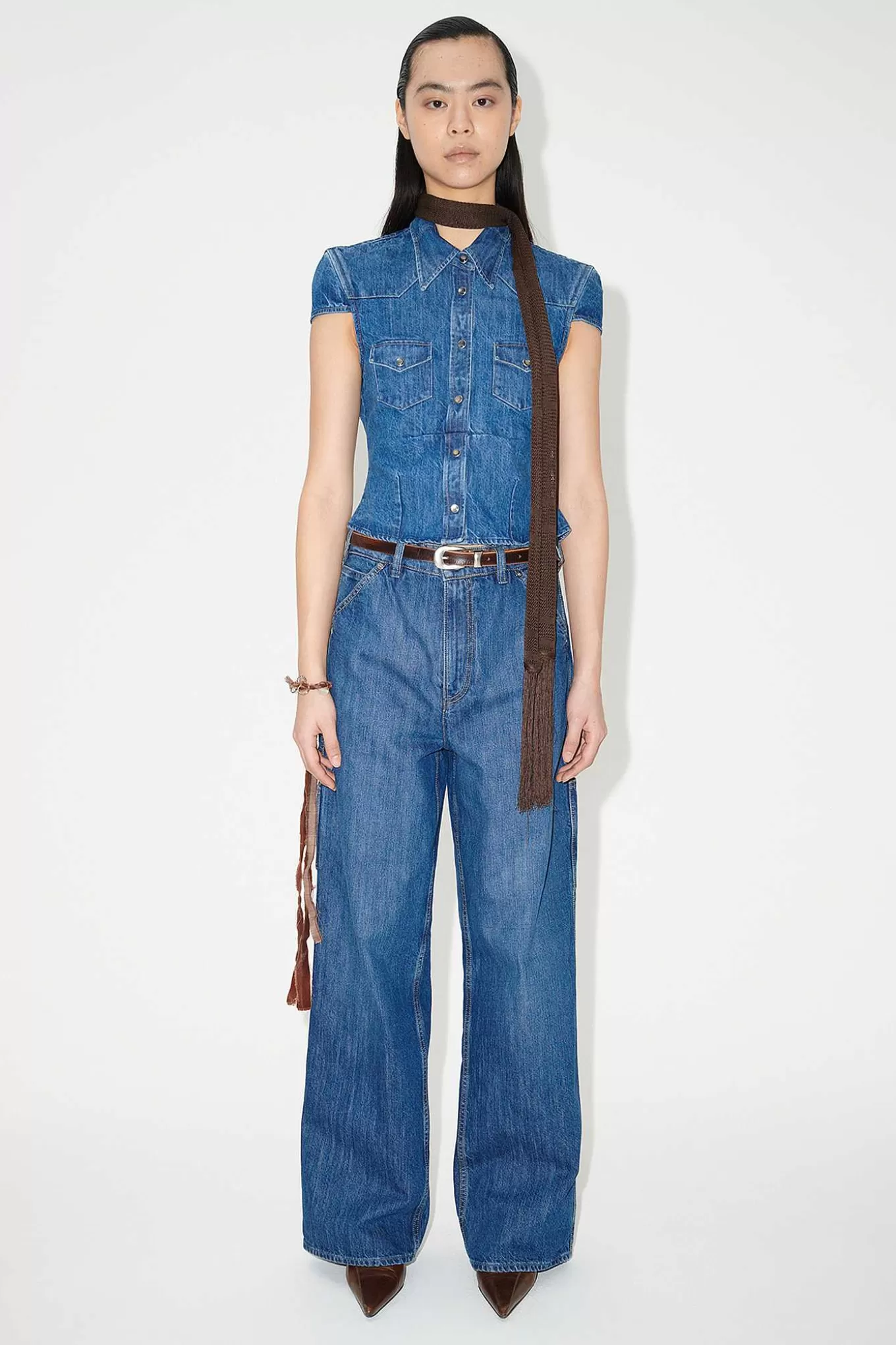 Our Legacy Skjorttyg | Daisy Shirt Shortsleeve Western Blue Denim