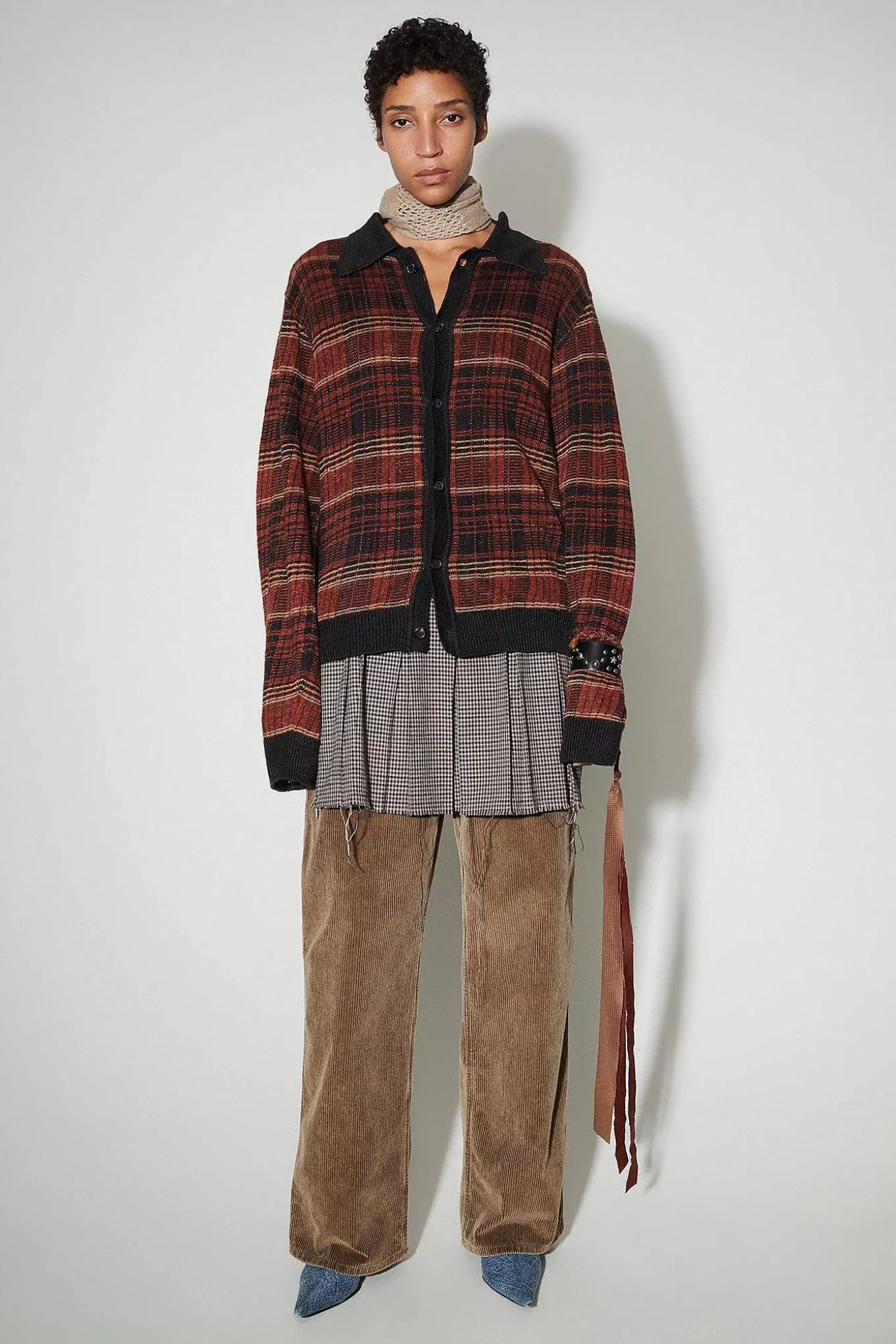 Our Legacy Stickat | Evening Polo Rust Geezer Check