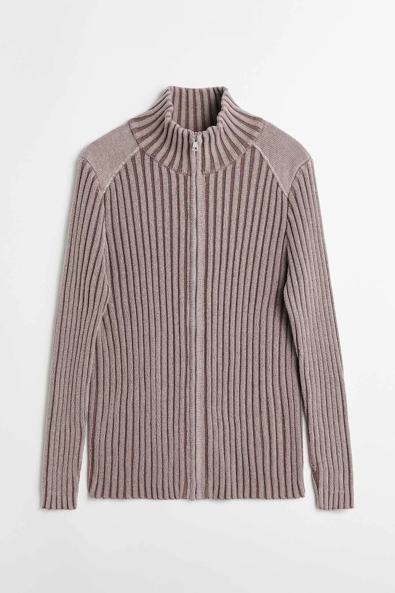 Our Legacy Stickat | Klassisk Zip Cardigan Rosa Cast Cotton Cash