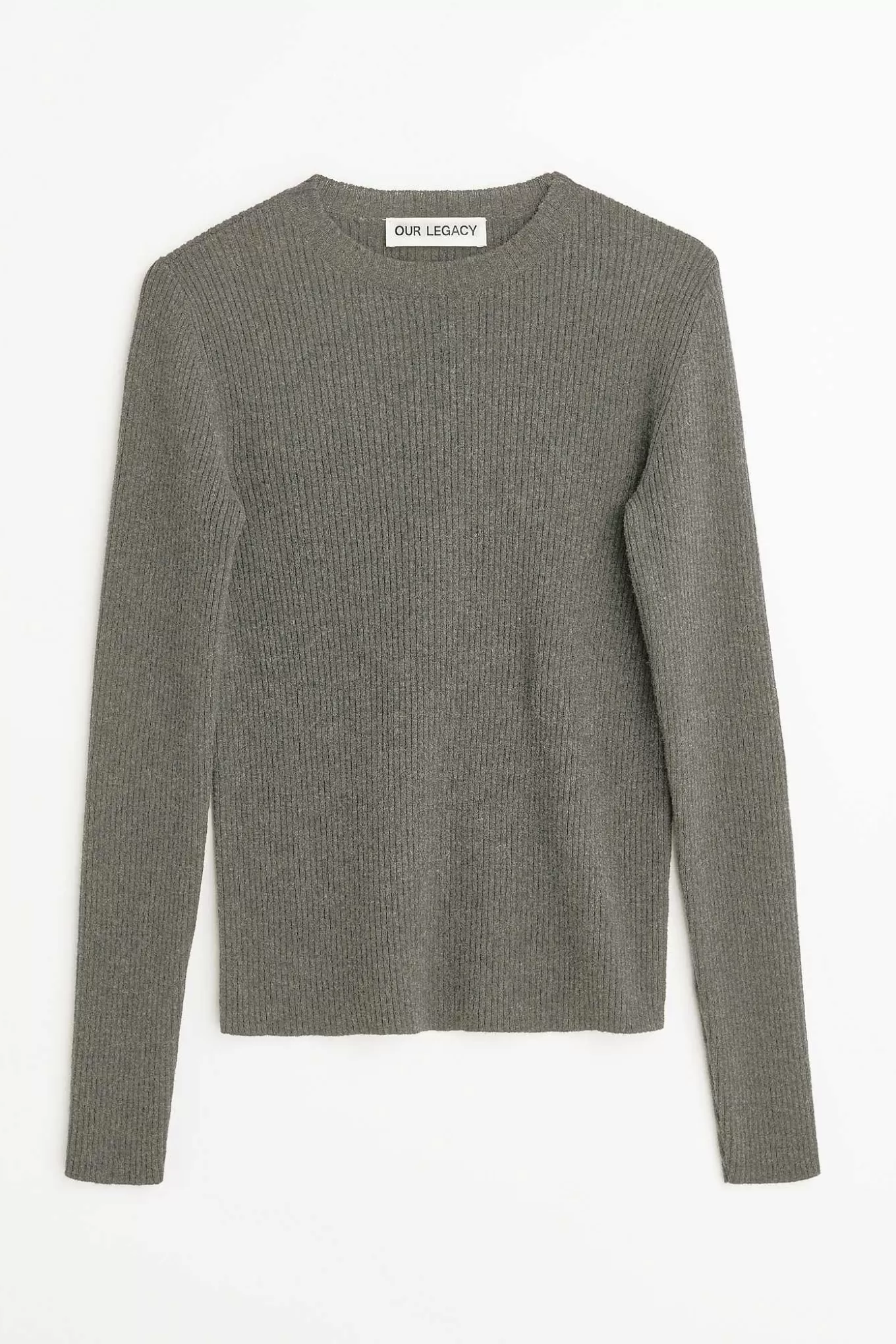 Our Legacy Stickat | Kompakt Roundneck Mole Grey Super Wool