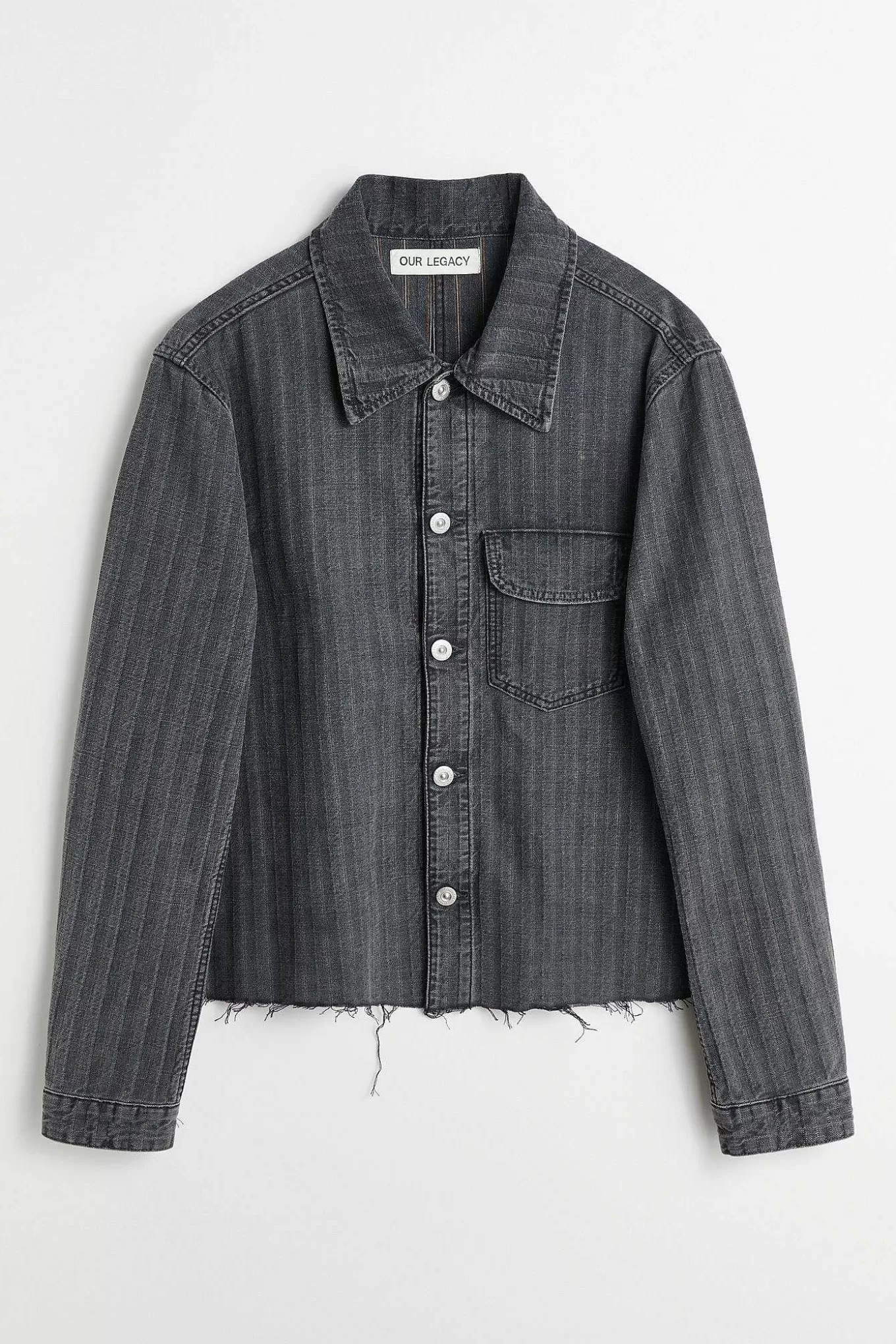Our Legacy Ytterkläder | Rebirth Jacka Washed Grey Torino Stripe